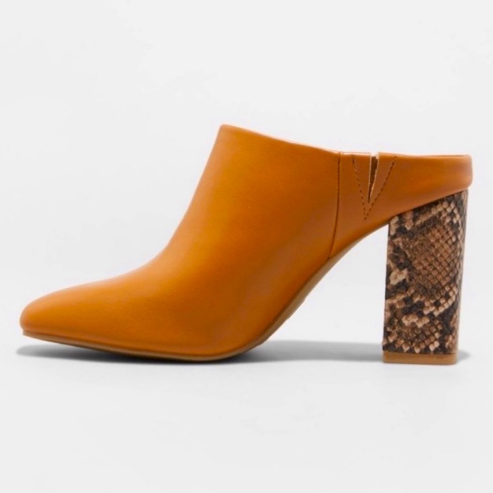 Stunning Women's Paula Mule Heels Cognac - Picture 7 of 11